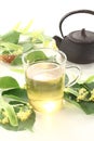 Fresh hot lime blossom tea Royalty Free Stock Photo