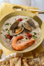 New England Clam Chowder Soup Royalty Free Stock Photo