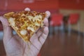 Fresh and hot Pizza slice for lunch Royalty Free Stock Photo