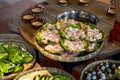 Fresh hot pot dishes, pork intestine head Royalty Free Stock Photo