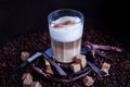 Fresh hot tasty latte macchiato coffee Royalty Free Stock Photo