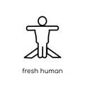 fresh human icon. Trendy modern flat linear vector fresh human i