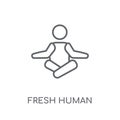 fresh human linear icon. Modern outline fresh human logo concept