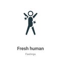 Fresh human vector icon on white background. Flat vector fresh human icon symbol sign from modern feelings collection for mobile