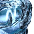 Fresh ice crystals Enjoy summer with the coolness of cooling water Blue, abstract, elegant and modern 3D rendering image
