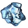 Fresh ice crystals Jewel-like cooling water Blue, abstract, elegant and modern 3D rendering image