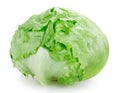 Fresh iceberg lettuce on white background