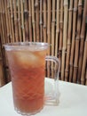 fresh iced tea in the afternoon