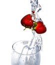 Fresh icy strawberry Royalty Free Stock Photo