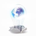 Fresh idea in the world inside lamp