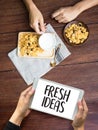 FRESH IDEAS Ideas Design Innovation think Objective Strategy , N Royalty Free Stock Photo