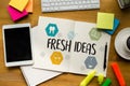 FRESH IDEAS Ideas Design Innovation think Objective Strategy , N Royalty Free Stock Photo