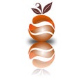 Fresh Illuminated Orange Fruit logo.