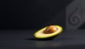 Single Green Avocado Seed on Slate Royalty Free Stock Photo