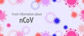 Fresh Information About Covid 19, nCoV. Flat Cartoon Coronavirus Medical Banner.