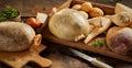 Fresh ingredients for a traditional haggis meal