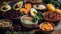 Fresh Ingredients for a Vegan Buddha Bowl