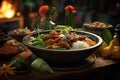 fresh ingredients on wooden countertop