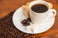 Fresh,invigorating coffee with chocolate