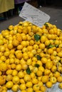 Fresh Itailian lemons being sold at a local market in Sicily Royalty Free Stock Photo