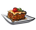 Baked lasagna Royalty Free Stock Photo