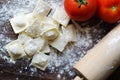 Fresh italian ravioli