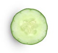 Fresh japanese cucumber sliced isolated on white background Royalty Free Stock Photo