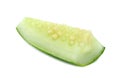 Fresh japanese cucumber sliced isolated on white background Royalty Free Stock Photo