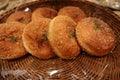 Fresh japanese doughnuts in bakery Royalty Free Stock Photo