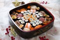 Fresh Japanese Sushi Platter Royalty Free Stock Photo