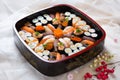 Fresh Japanese Sushi Platter Royalty Free Stock Photo