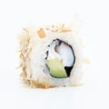 Fresh japanese sushi rolls on a white background Royalty Free Stock Photo