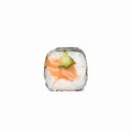 Fresh japanese sushi rolls on a white background Royalty Free Stock Photo