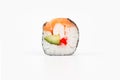 Fresh japanese sushi rolls on a white background Royalty Free Stock Photo