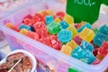 Fresh jelly candies on the market in Belgrade Royalty Free Stock Photo