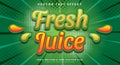 Fresh Juice 3d editable text effect Template Royalty Free Stock Photo