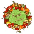 Fresh juice emblem