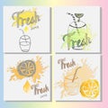 Fresh juice Logo Template, illustration.