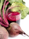 Fresh juice of red beets on white Royalty Free Stock Photo