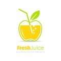Fresh juice vector logo Royalty Free Stock Photo