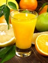 Fresh Orange Juice with Fruits Royalty Free Stock Photo