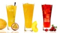 Fresh Juice on white Background - Panorama Royalty Free Stock Photo