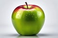 fresh juicy apple on a light background with a leaf3