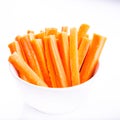 Fresh juicy carrot cut and ready to eat Royalty Free Stock Photo