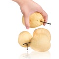 Fresh and Juicy Chinese Pear on isolation background Royalty Free Stock Photo