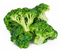 Fresh Juicy Green Broccoli on White Background Royalty Free Stock Photo