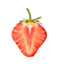 Fresh, juicy and healthy strawberry isolated over white