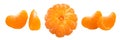 Fresh, juicy mandarin, tangerine isolated on a white background. panorama, banner Royalty Free Stock Photo