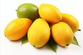 Fresh and juicy mango fruit isolated on white background high quality image for advertising Royalty Free Stock Photo