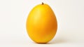 Fresh and Juicy Mango on Pure White Background - Vibrant Tropical Fruit Stock Photo.